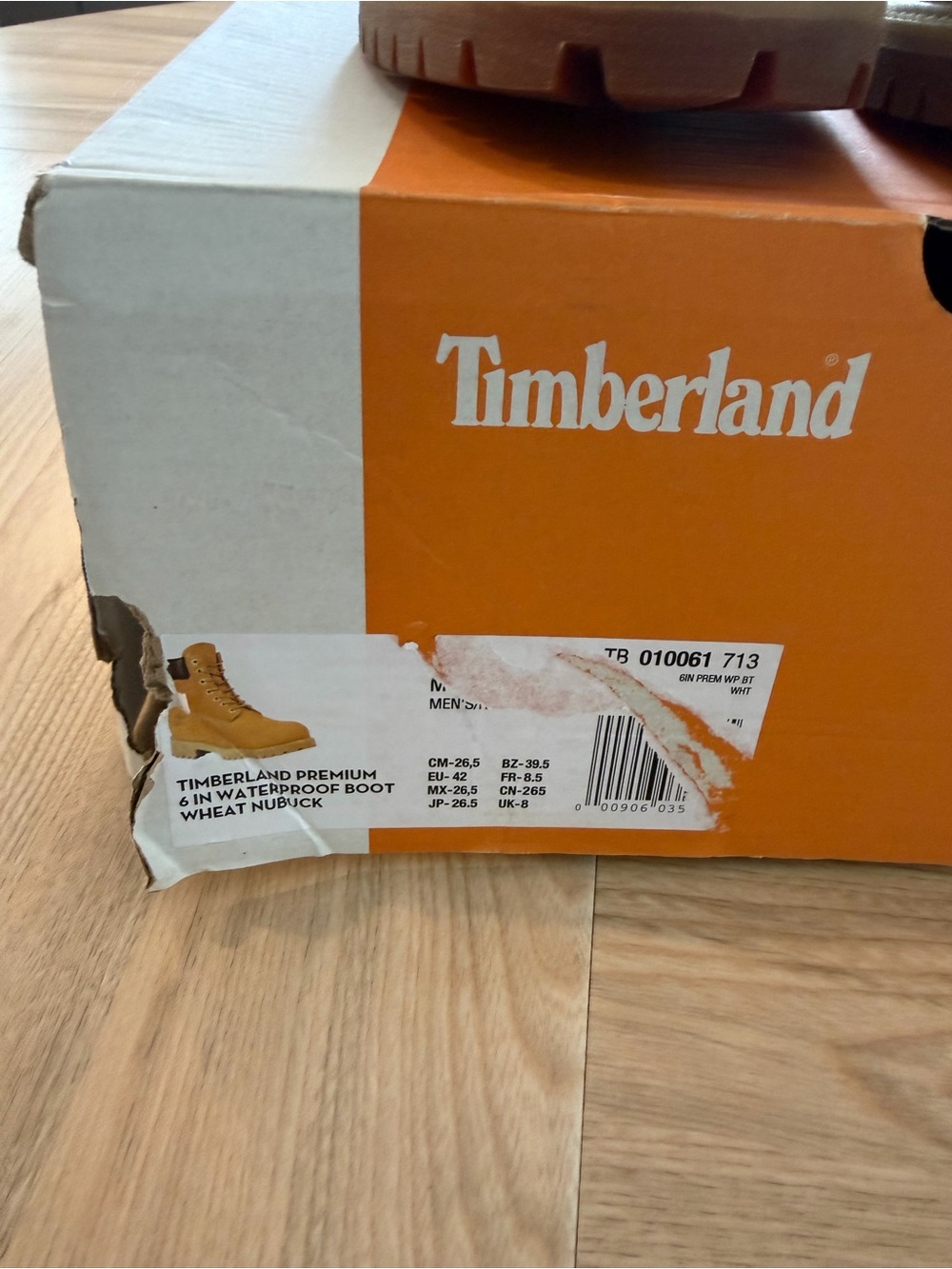 Timberland Men's Wheat Nubuck Lace-Up Work Boots - Picture 6 of 6